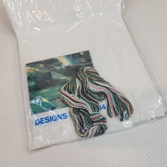 2000 Vintage Candamar Thomas Kinkade Lamplight Village Cross Stitch Kit Craft - Picture 4 of 4